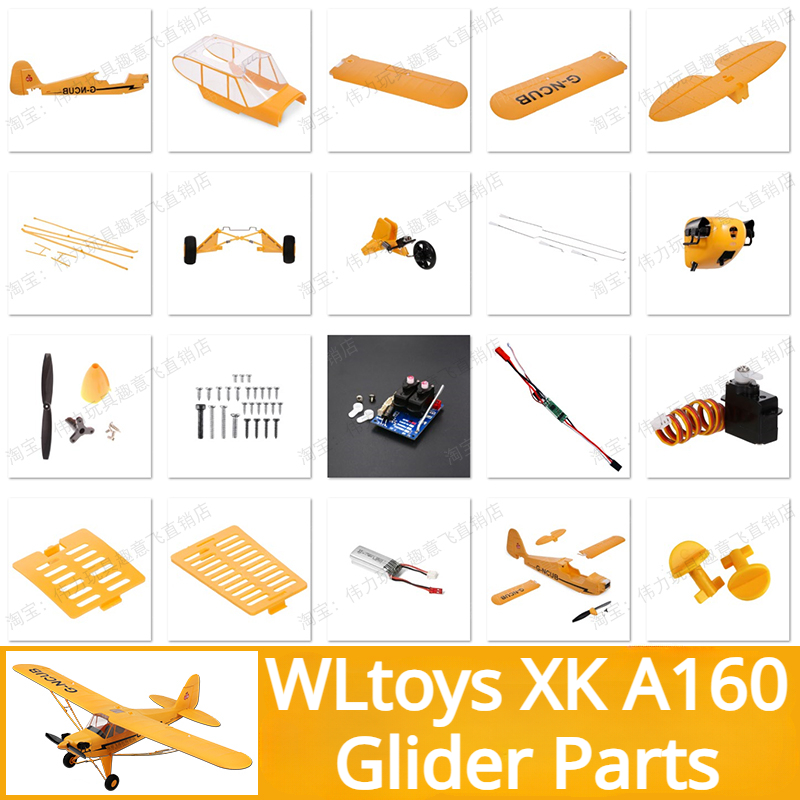 Rc Wing Glider - WLtoys-Télécommande XK A160 RC, Pièces de