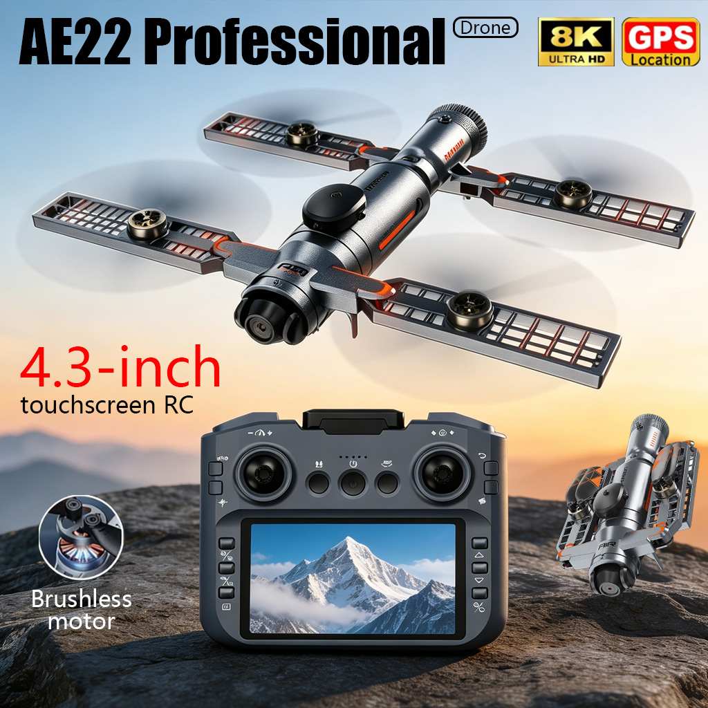 Drone Rc Ufo - Drone pliable AE22 PRO MAX amélioré,