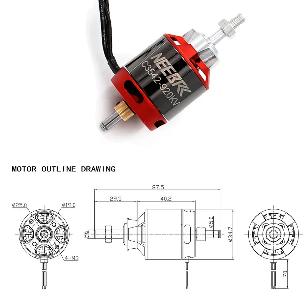 1/2/4 pièces 3542 920KV 1400KV - Rc Wing Glider avis et prix