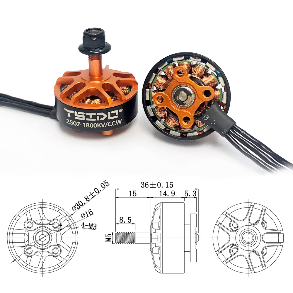 YSIDO 2507 1800KV 3-6S moteur  - Drone Reaper Rc avis et prix
