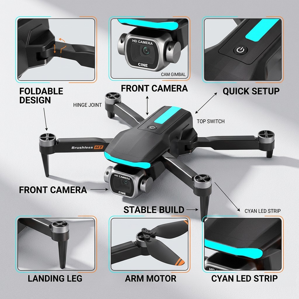 Nouveau drone RC M7 profession - Drone Dji Rc 2 avis et prix